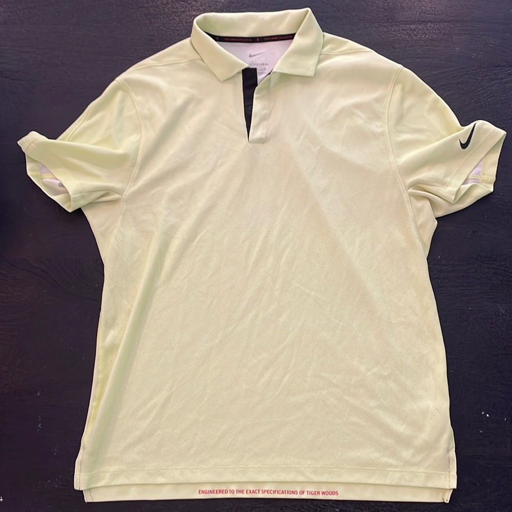 Tiger Woods Collection Golf Shirt: Dri-Fit: Lime